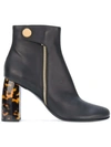 Stella Mccartney Faux Leather Ankle Boots In Black