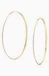 Lana Jewelry Large Flat Magic Hoop Earrings In Yellow Gold