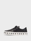 Donna Karan Women's Banson Leather Sneakers In Black