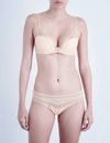 Chantelle Womens Golden Beige Festivité Lace Plunge T-shirt Bra