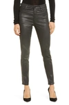 Ag Farrah High Waist Ankle Skinny Jeans In Vinte Leatherette