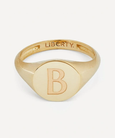 Liberty 9ct Gold Initial  Signet Ring