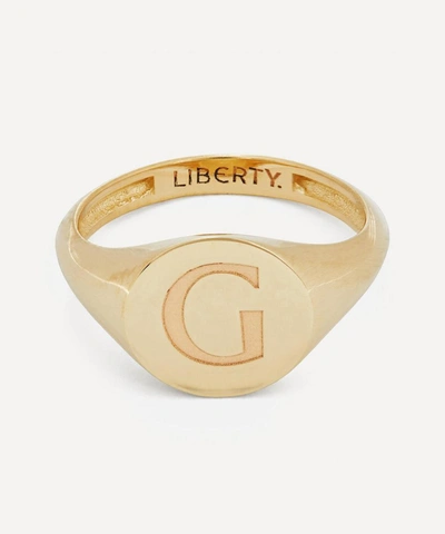 Liberty 9ct Gold Initial  Signet Ring