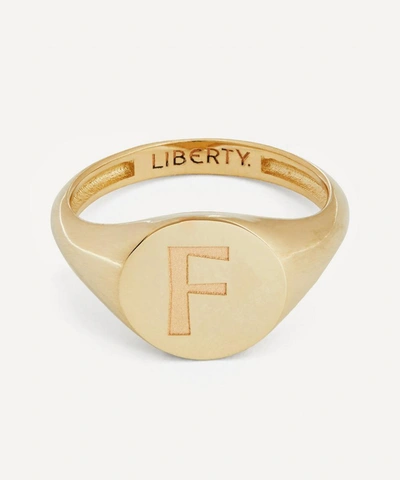 Liberty 9ct Gold Initial  Signet Ring