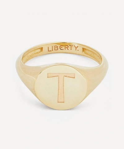 Liberty 9ct Gold Initial  Signet Ring