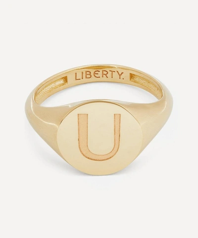 Liberty 9ct Gold Initial  Signet Ring