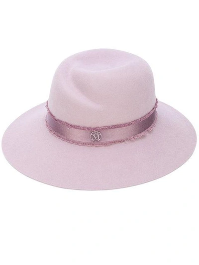 Maison Michel Virginie Rabbit-fur Felt Fedora Hat In Lilac-pink