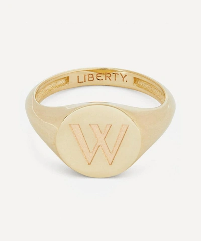 Liberty 9ct Gold Initial  Signet Ring