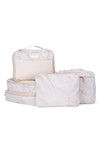 Calpak 5-piece Packing Cube Set In Gold Marble