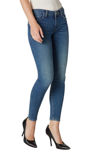 Hudson Natalie Mid-rise Super Skinny Ankle Jeans In Red Light