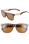 Smith Lowdown Steel 56mm Chromapop™ Polarized Sunglasses In Dark Tortoise/ Brown