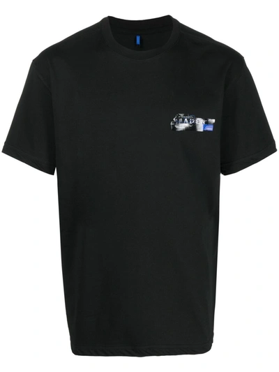 Ader Error Logo Print Cotton Blend Jersey T-shirt In Black