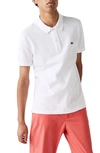 Lacoste Regular Fit Soft Cotton Polo Shirt In White