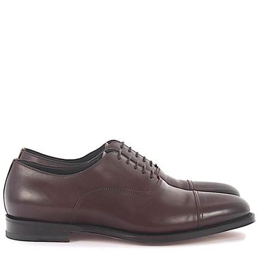 Santoni Business Shoes Oxford 13162 Calfskin In Brown