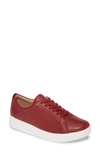 Fitflop Rally Sneaker In Maroon Leather