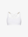 Lululemon Womens White Free To Be Wild Stretch-woven Sports Bra