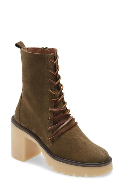Free People Dylan Bootie In Khaki Suede