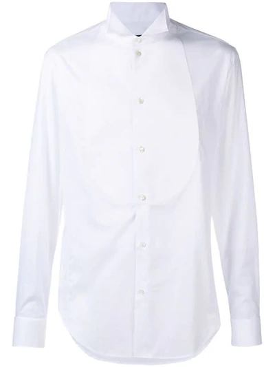 Giorgio Armani Cutaway Collar Shirt In White