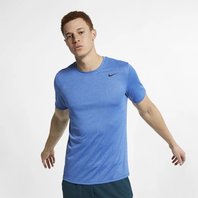 Nike Men's Dri-fit Legend Performance T-shirt In Light Game Heather/black