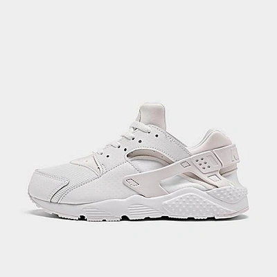 Nike Little Kids' Huarache Run Casual Shoes In White/white/pure Platinum