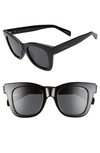 Quay After Hours 45mm Polarized Square Sunglasses In Black