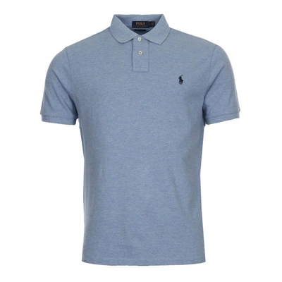 Ralph Lauren Custom Slim Fit Polo Shirt In Blue
