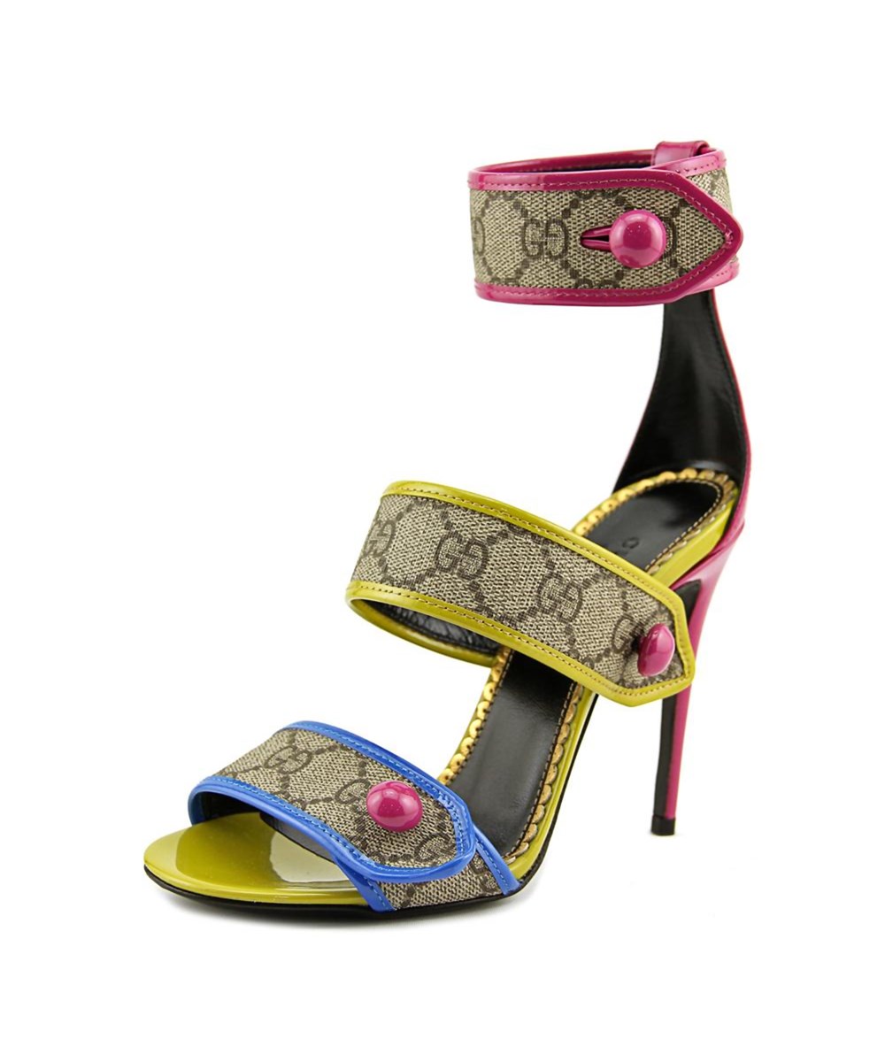 Gucci Harleth Ankle Open Toe Patent 