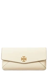 Tory Burch Kira Leather Clutch In New Ivory