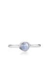 Monica Vinader Siren Small Stacking Ring In Silver/ Blue Lace Agate