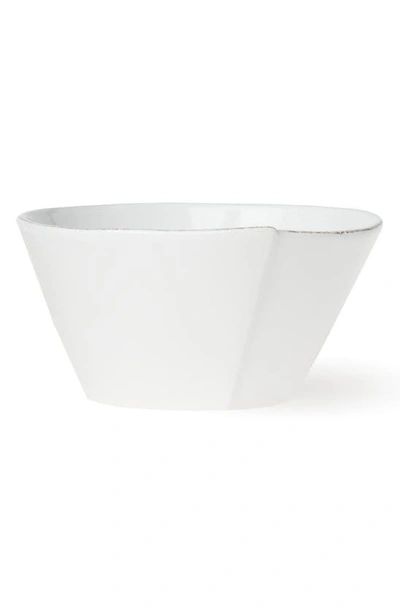 Vietri Lastra Serving Bowl In White