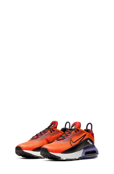 Nike Kids' Air Max 2090 Sneaker In Orange/ Black-eggplant-red