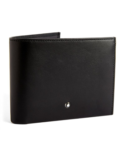 Montblanc Meisterstuck Leather 4 Slot Bi Fold Wallet With Coin Case In Black