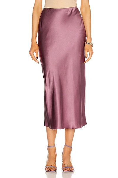 Sablyn Miranda Silk Midi Skirt In Rose
