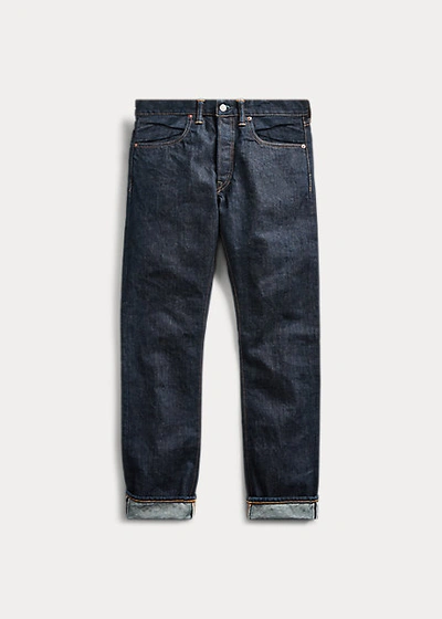Double Rl Slim Fit Once-washed Selvedge Jean In Once Washed