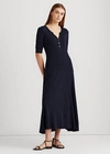 Lauren Ralph Lauren Cotton Fit-and-flare Dress In Polo Black