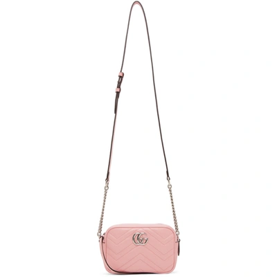 Gucci Pink Mini Gg Marmont 2.0 Camera Bag In 5815 Pink