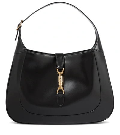 Gucci Jackie 1961 Medium Leather Shoulder Bag In Black