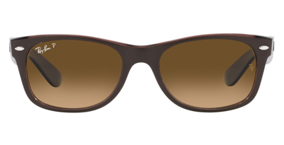 Ray Ban New Wayfarer Classic Sunglasses Tortoise Frame Brown Lenses 55-18