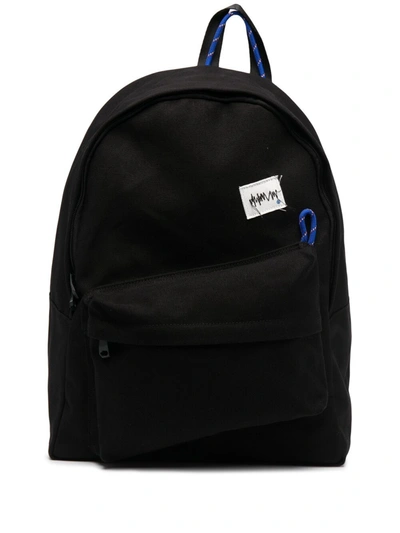 Ader Error Logo Patch Cotton Backpack In Black