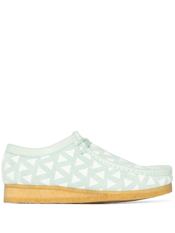 Clarks Originals Wallabee Geomtric Print Lace-up Shoes In Green 