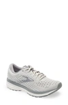 Brooks Ghost 13 Running Shoe In Alloy/ Oyster/ White