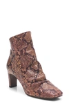 Free People Cybill Slouch Bootie In Wine Snake Print Leather