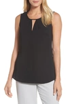 Nic + Zoe Easy Keyhole Tank Top In Black Onyx