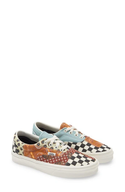 Vans Ua Era Low Top Sneaker In Black/ True White Patchwork