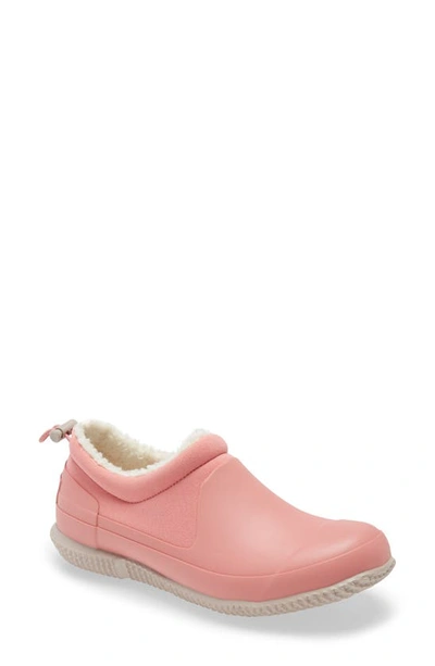Hunter Original Fleece Lined Slipper Shoe In Hibiscus Pink