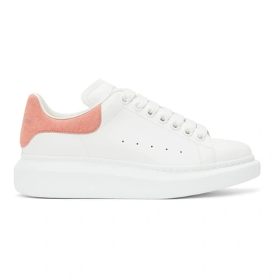 Alexander Mcqueen White & Pink Snake Oversized Sneakers In 9648 Rosquartz