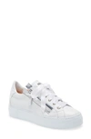 Agl Attilio Giusti Leombruni Double Zip Sneaker In White Leather