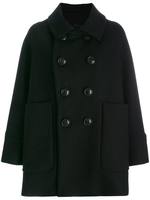 Dsquared2 Double Breasted Wool-cloth Coat In Black | ModeSens