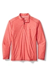 Tommy Bahama Palm Coast Half Zip Pullover In Bright Coral