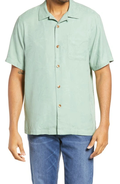 Tommy Bahama Al Fresco Tropics Classic Fit Silk Shirt In Granite Green